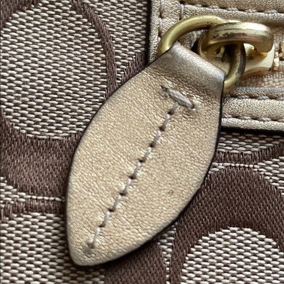 Coach Brown and Tan Signature Shoulder Bag - Picture 11 of 12
